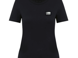 T-shirt col rond noir femme