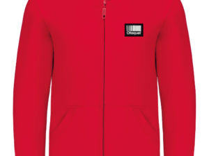 Sweatshirt zippe rouge enfant